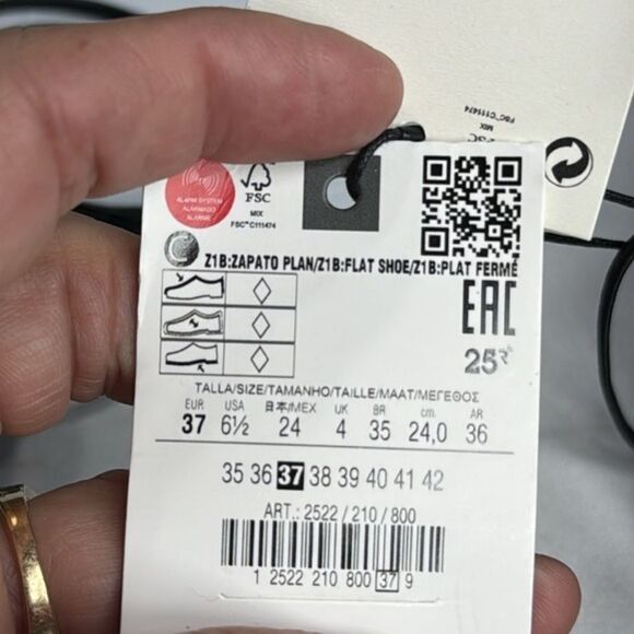 (Z) Zara, flat pointed toe shoes, ankle straps, sizes US/EU 37/6.5, 36/6 - Picture 13 of 14